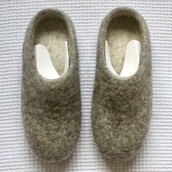 NWT Heather Grey Nootkas Slippers Newport Wool House Shoe 6.5 US / 37 UK - Picture 6 of 10